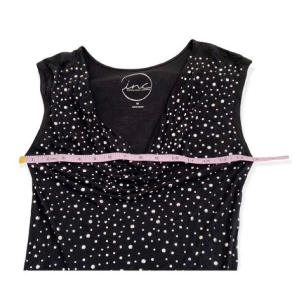 INC International Concepts Black Sleeveless Embellished Tunic Top, Size XS - Picture 6 of 9